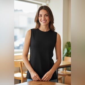 Jean Paul Gaultier Maille Femme Sleeveless top, Black, Size EU(IT)42/US 6, EUC